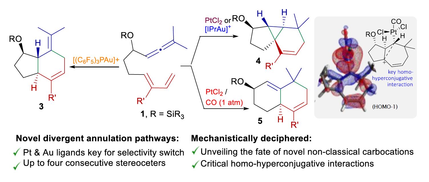  Skeletal Diversity in Pt- and Au-Catalyzed Annulations of Allenedienes: Dissecting Unconventional Mechanistic Pathways 
